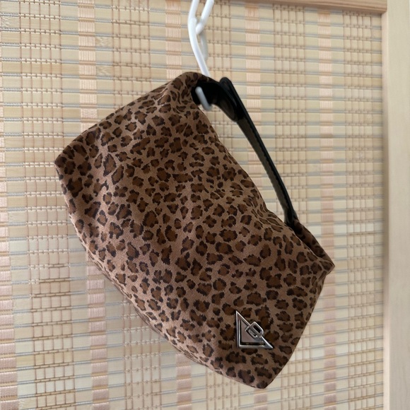 Bottega Veneta Handbags - BOTTEGA VENETA Brown Leopard Print Nylon Mini Hobo